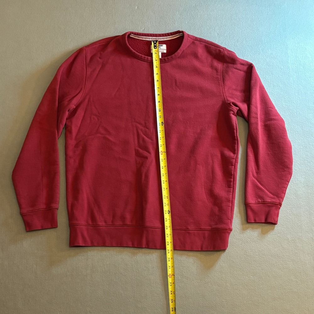 Lands End Serious Sweats Red Crewneck Sweatshirt Mens Large Tall L/T 42-44 - Picture 4 of 6